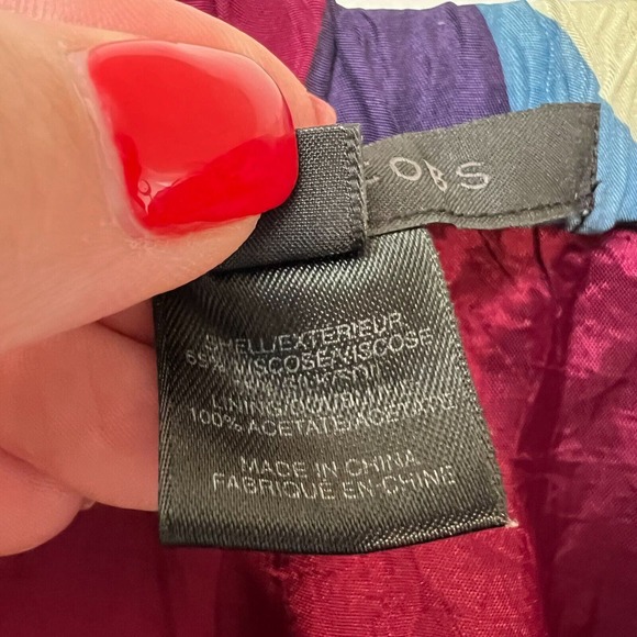 Marc Jacobs Women's Silk Blend Tiered Abstract A-Line Skirt Multicolor Size 6 - Picture 10 of 11